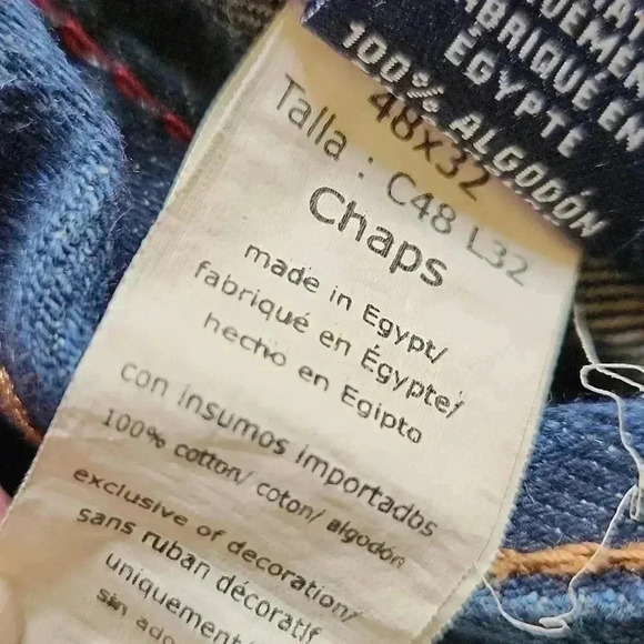 Men's CHAPS Denim Jeans Straight Fit 48x32 Dark Wash - Picture 5 of 15